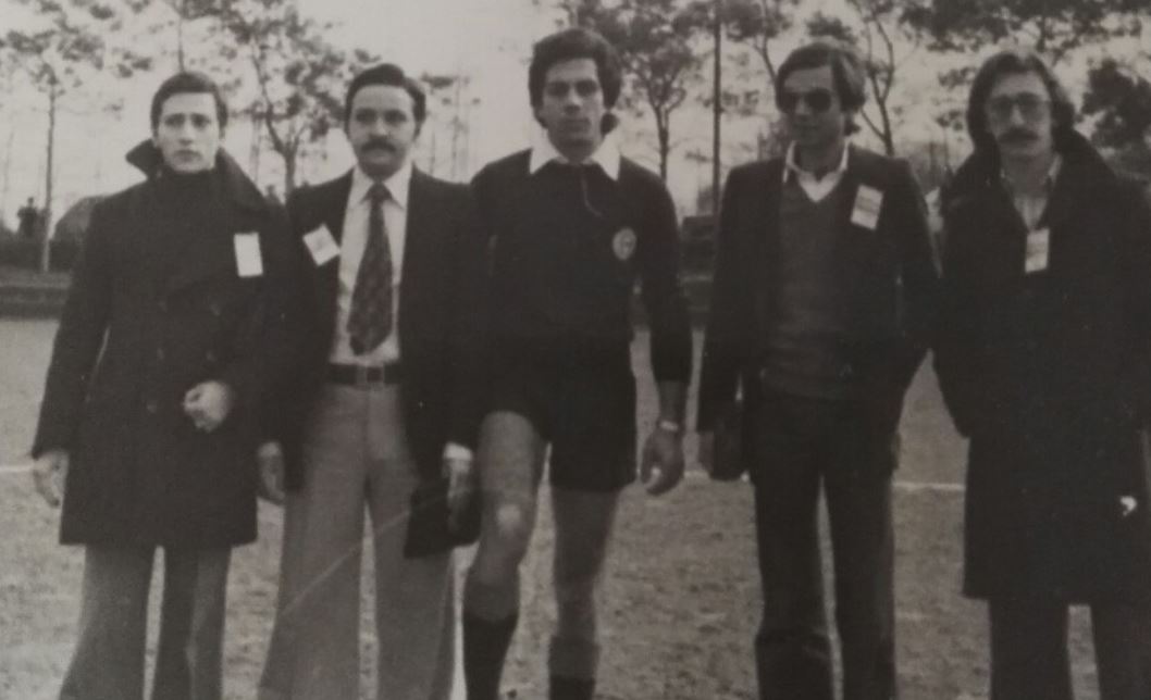 Giancarlo e Franco Cremona con Sasà Capobianco e Francesco Russo durante un evento legato alla storia della radio napoletana